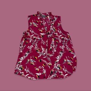 ❤️2/$30 Van Heusen Women’s Wear to Work, Wedding, Vacation Sleeveless Blouse, L